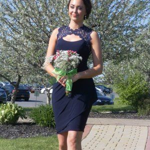 Short Navy Blue Prom & Wedding dress